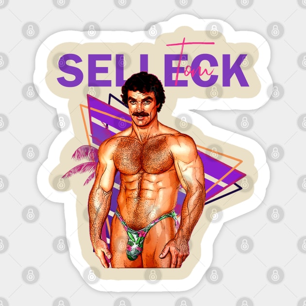 Tom Selleck Sexy Pose Sticker by Phenom Palace